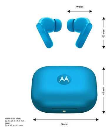 Auriculares Motorola Buds Bass Pantone Blue Jewel