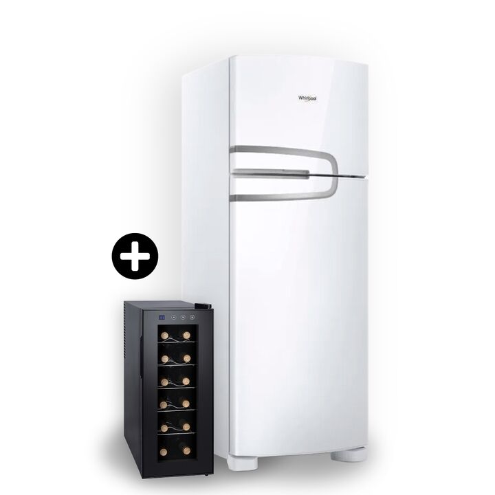 Combo Heladera Whirlpool 340l Cava Techgo Para 12 Botellas - Vista principal