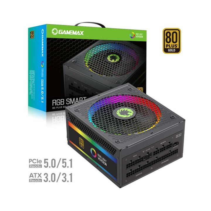 Fuente 1050W Gamemax 80Plus Gold RGB Smart Pro - Vista principal