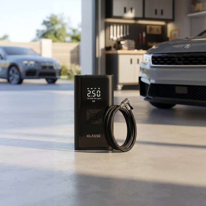 Compresor De Aire Portátil Recargable Klasse 150 PSI USB-C Auto 12V Linterna LED Inflador (KS7714) - Vista 8
