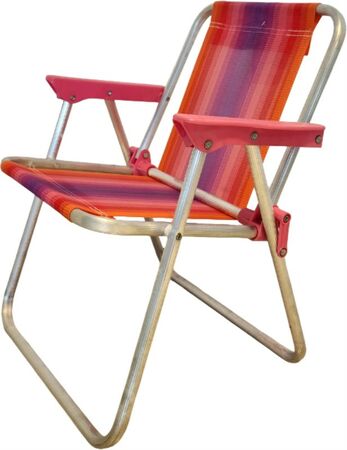 Reposera Para Niños Luxury Home Lh-303 Aluminio Tela Rosa