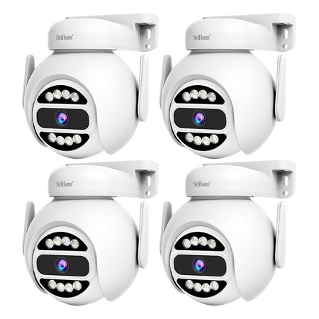 Kit x 4 Cámara de Seguridad SriHome 4mp Vision Nocturna Audio Bidireccional