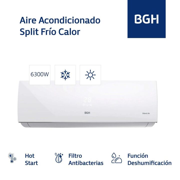 Acondicionador de aire BGH BSH65WCU 6300W FC - Vista 2