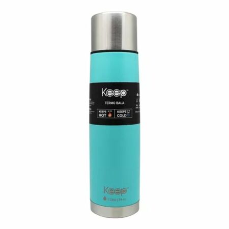 Termo Bala 500ml Keep Acero Inoxidable Pico Cebador Color Celeste