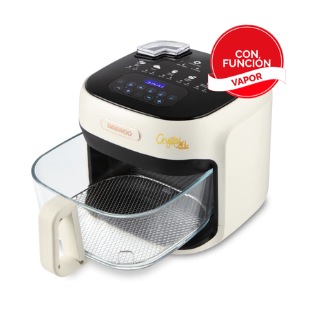 Freidora por Aire 7L Crystal XL Steam Bowl Vidrio Daewoo