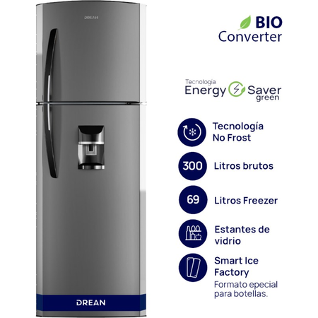 Heladera Drean 300L No Frost Rda300Fbrt CDisp Gr