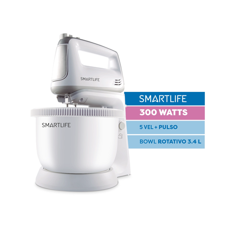 Batidora Smartlife HM5035PN 5V Turbo Bowl Rotativo blanco