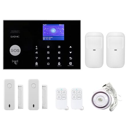 Kit Gadnic de Alarma Domiciliaria + 2 Sensores Extras