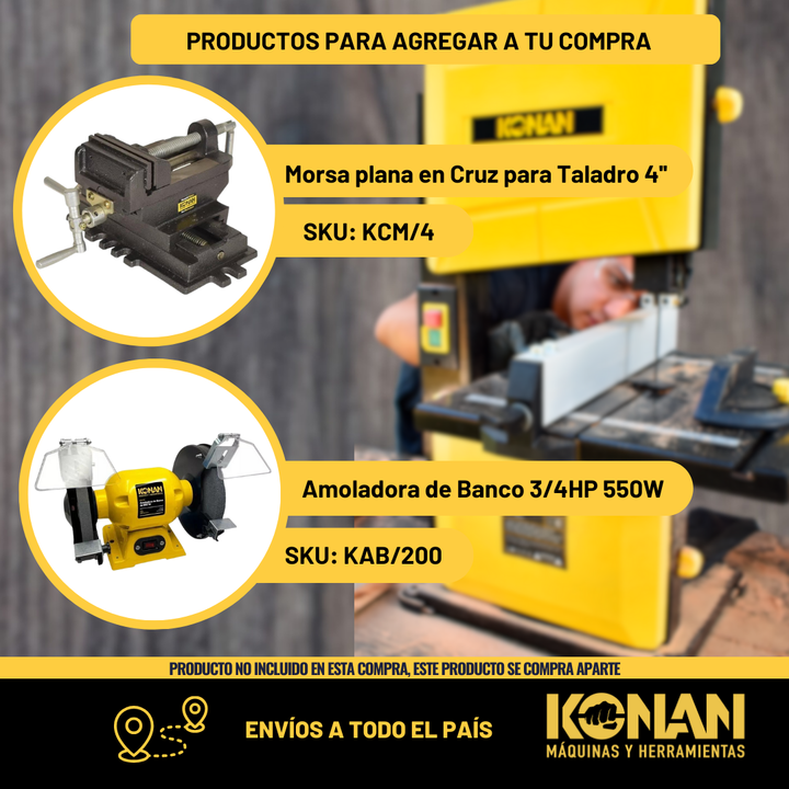 Sierra Konan Sin Fin 300 Mm de 350W - Vista 10