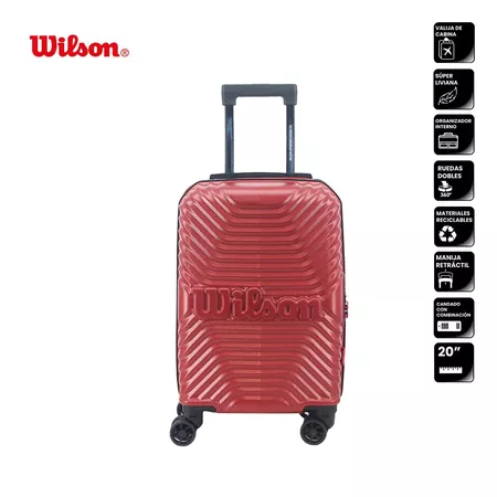 Valija Roja Carry ON Wilson ABS 20 Ideal Cabina Ruedas 360°