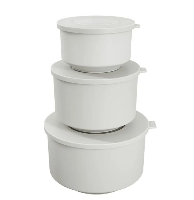 Set De contenedores Hermeticos 500Ml. 1L. 2L - Blanco Coza 992621007 - Vista principal