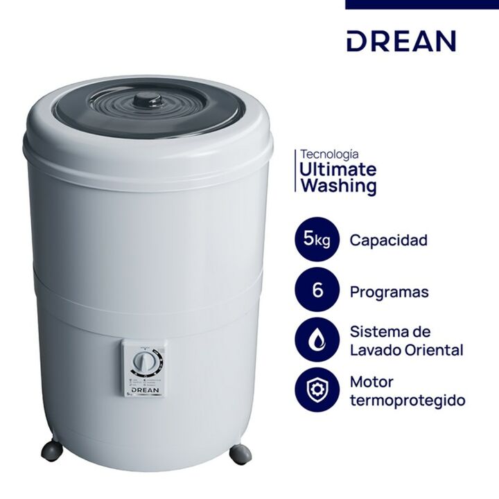 Lavarropas Semiautomatico Drean Lrdr56Sb0 5Kg Cs - Vista principal
