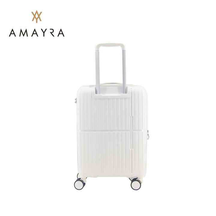 Valija Blanca Carry On Amayra PP 20 Ideal Cabina Ruedas 360° - Vista 2