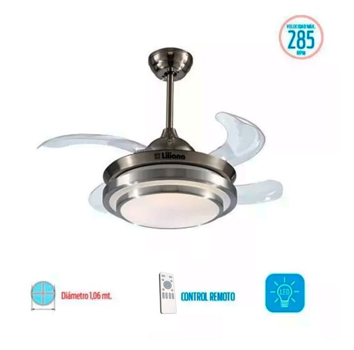 Ventilador Techo Liliana 4 Palas Retráctiles Luz Led Vtha604 - Vista 4