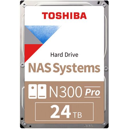 Disco duro HDD Toshiba N300 PRO 24TB NAS SATA 3.5” 7200RPM CMR