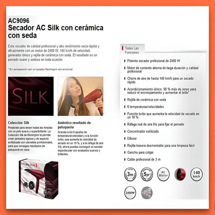 Remington Secador de Pelo Silk AC9096 - Vista 9