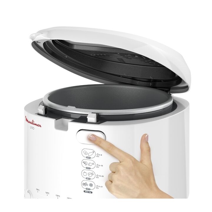 FREIDORA MOULINEX UNO M - BLANCA, 1KG, 1600W, USA ACEITE (AF203158) - Vista 4