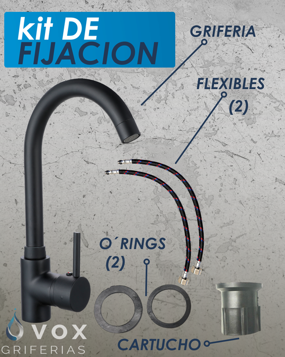 Griferia De Cocina Canilla Monocomando Vox Pico Cisne - Vista 6