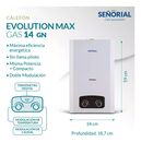 Calefon a gas SEÑORIAL EVOLUTION MAX 14 lts sin llama piloto GAS NATURAL - Miniatura 4