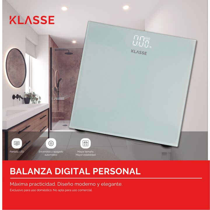 Balanza LED Digital De baño Personal Klasse 180kg (KS3001) - Vista 6