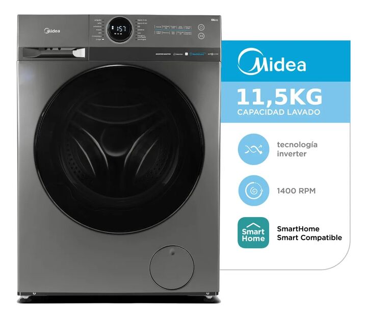 Lavarropas Inverter Midea Smart 11,5kg Mf200w115wb/t-a1 - Vista 1