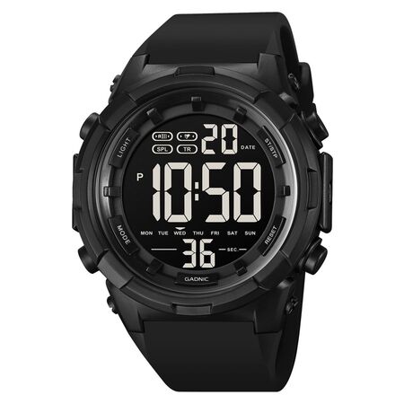 Reloj Digital Negro Gadnic Sumergible Alarma Cronometro 