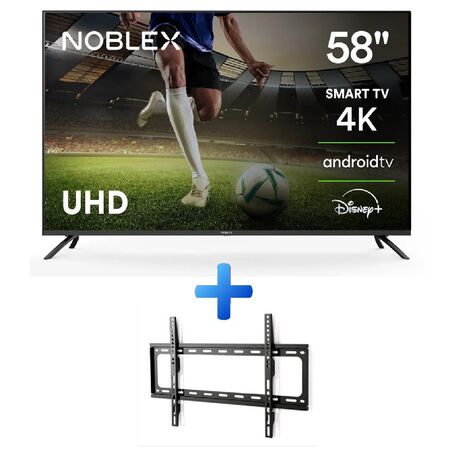 Combo Smart TV Noblex 4K UHD LED 58" DB58X7580 + Soporte LCD Wall Mount 26" a 63" de Regalo