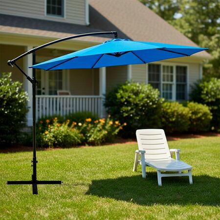 Sombrilla Azul Gadnic con Base Regulable con Criquet + FPS