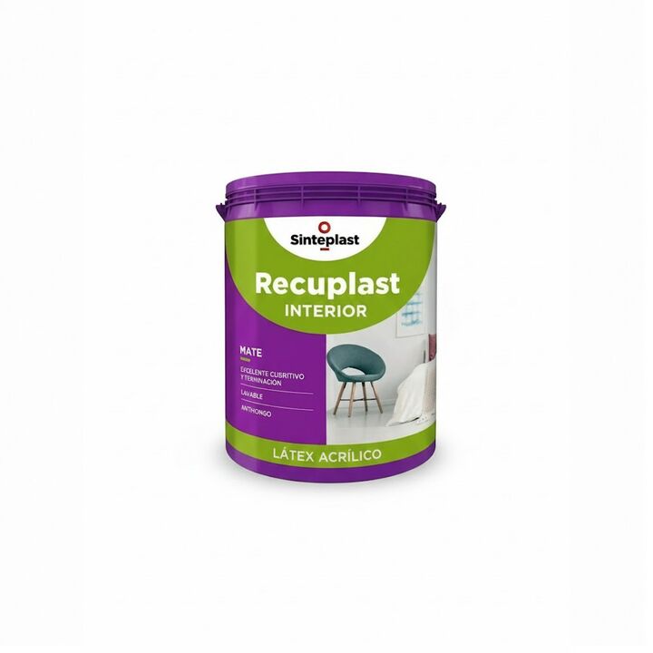 Pintura Latex Interior Recuplast Blanco Mate 20 Lts - Vista 1