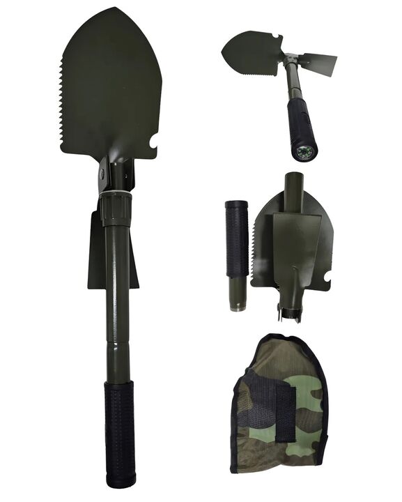 Pala Y Zapa Plegable Con Brujula Y Funda Brogas - PAL-02 - Vista principal
