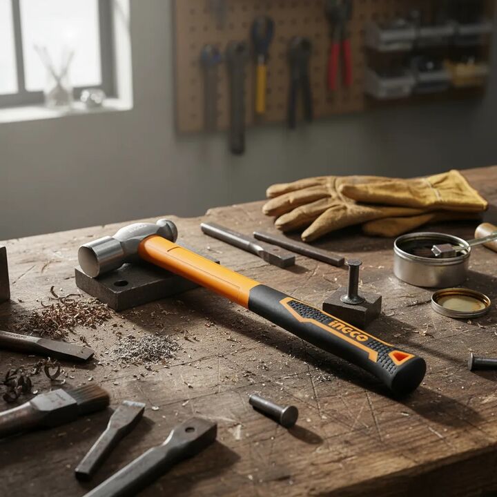 Martillo Bola 450Gr Mango De Fibra Industrial Ingco HBPH88016 - Vista principal