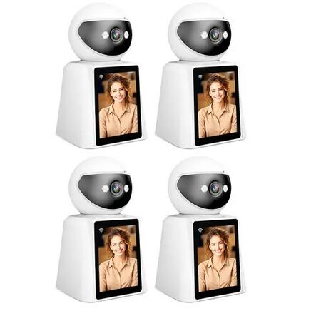 Kit x4 de Cámaras de Seguridad SriHome Audio Bidireccional Pantalla HD 28 Pulgadas