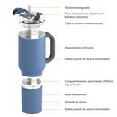 Vaso Asobu Duplex 660 ml  360 ml - Slate Grey - Miniatura 6