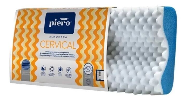 Almohada Cervical Piero de Espuma Perfilada Hipoalergénica y Lavable 65X35 - Vista 2