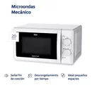 Microondas BGH B120M20 Mecnico Quick Chef Blanco 20 Litros - Miniatura 3