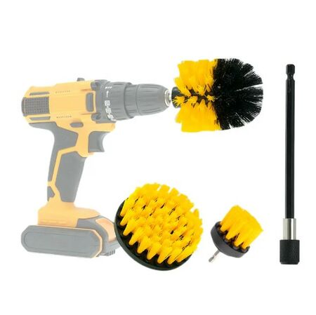 Set de Cepillos de Limpieza Gadnic Cleaner02 4 Cabezales Aptos para Taladro