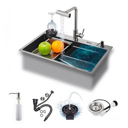 Bacha Cocina Inteligente Rieti by Gadnic Acero Inoxidable SUS304 75cm Multifunción