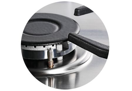 Anafe a gas LONGVIE A6600XF 60cm acero inox rejilla fundición A+