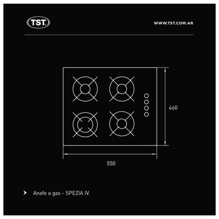Anafe TST Spezia 4 Hornallas