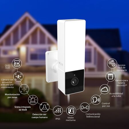 Camara IP Nexxt NHC F410 Luz Exterior WiFi Sin Cargador