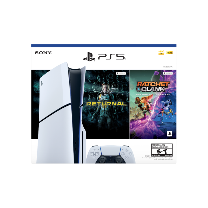 Playstation 5 Sony PS5STDBNDL1 Standard Slim Con 2 Juegos - Vista 2