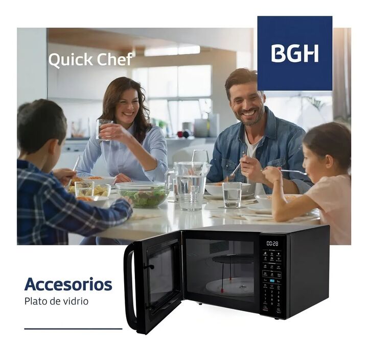 Microondas Digital Bgh B120dn20i 20lt Negro - Vista 6
