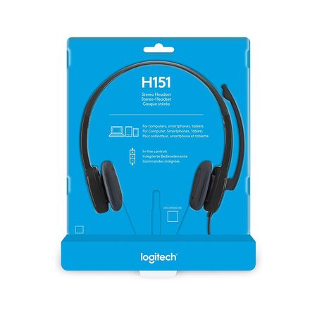 Auriculares con Microfono Logitech H151 3.5 Negro