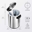 Combo Freidora De Aire 6,5l Tacho De Basura Automatico Plateado - Miniatura 10