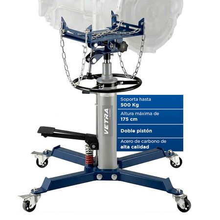 Crique Hidráulico Baja Caja VETRA By Gadnic Doble Pistón 05 Toneladas Elevador