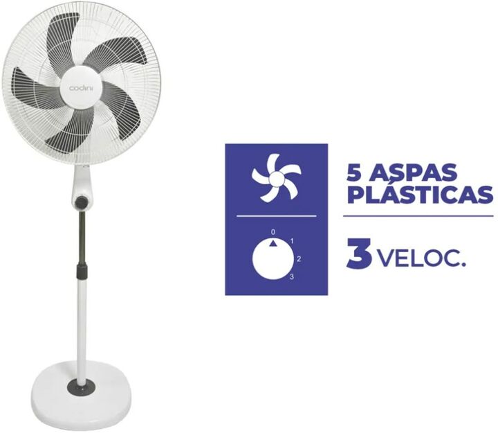 Ventilador De Pie Codini V18V-2200 1200Rpm 3 Velocidades Bl - Vista principal