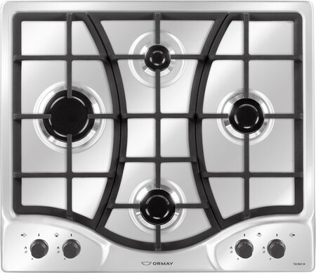 Anafe a gas ORMAY TECNO IX 4 hornallas acero inox rejillas fundicion