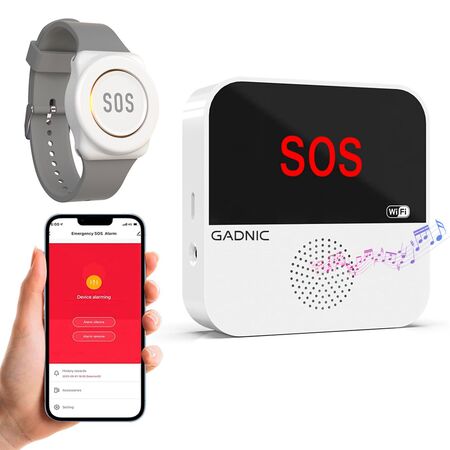 Botón De Pánico Y Ayuda Gadnic Safe Ancianos Mayores Apto Ducha Módulo Pulsera