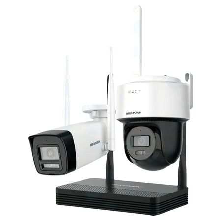 Kit Hikvision EasyLink NKS424W03H con 2 Cámaras IP WiFi 4MP Exterior