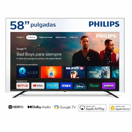 Smart Tv Philips 58 Google Tv 4k 58pud7310/77